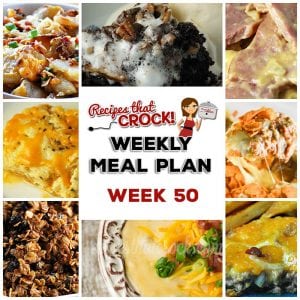 This week's weekly menu features Slow Cooker Ranch Pork Chops, Bacon Cheddar Crock Pot Potatoes, Crock Pot Taco Bake, Crock Pot Potato Soup, Crock Pot Scalloped Potatoes and Ham, Crock Pot Bacon Cheeseburger Casserole, Crock Pot Cheese Souffle, Crock Pot Rocky Road Chocolate Cake and Easy Crock Pot Honey Granola.
