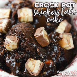 You know those recipes that have everyone talking at a potluck? This Crock Pot Snickers Lava Cake is exactly that! Everyone will want the recipe!