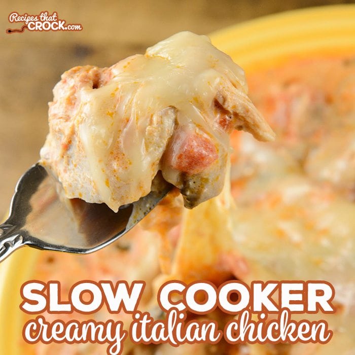 Slow Cooker Creamy Italian Chicken is a quick and easy crock pot recipe is a great all-day slow cooker recipe that tastes amazing! #LowCarb #CrockPot #Chicken