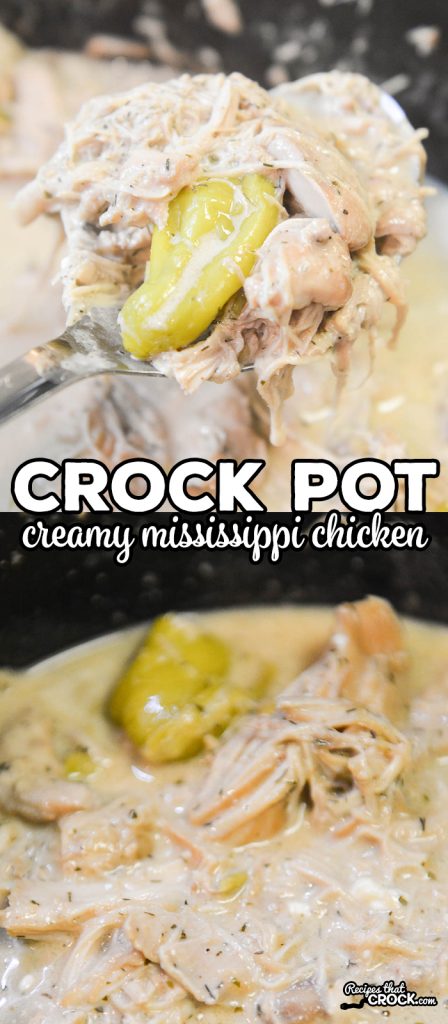 Do you love Crock Pot Mississippi Chicken? Our Creamy Crock Pot Mississippi Chicken is a twist on one of the most popular crock pot chicken recipes on Recipes That Crock! It is also a great slow cooker low carb recipe.