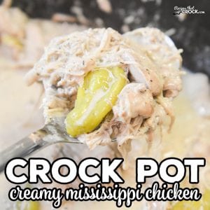 Do you love Crock Pot Mississippi Chicken? Our Creamy Crock Pot Mississippi Chicken is a twist on one of the most popular crock pot chicken recipes on Recipes That Crock!