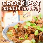 Are you looking for an easy recipe to make Mongolian Beef at home? Our Easy Crock Pot Mongolian Beef recipe is super simple to toss in your slow cooker and has everyone asking for seconds!