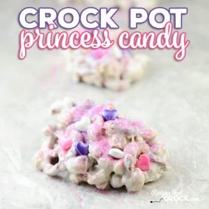 Our Crock Pot Princess Candy is a fun treat to make with the kids in the kitchen. It is super simple to throw together and the kiddos love decorating their own candy creations. It is a perfect treat and activity for birthdays or holidays!