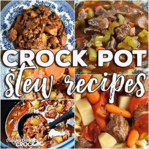 This week for our Friday Favorites we have some delicious Crock Pot Stew Recipes for you, including Crock Pot Beef Stew, Crock Pot Chuck Wagon Stew, Crock Pot Italian Hobo Stew, Crock Pot Savory Beef Stew and Easy Crock Pot Beef Stew!