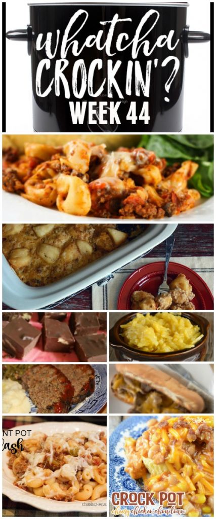 Cris from Recipes that Crock is sharing Crock Pot Cheesy Chicken Chowdown.