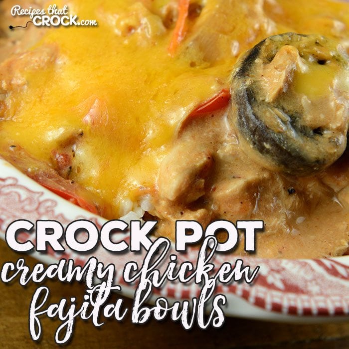 Do you love fajitas? Then you don't want to miss this recipe for Crock Pot Creamy Chicken Fajita Bowls! They are absolutely delicious!