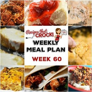 Meal Planning: Weekly Crock Pot Menu 60