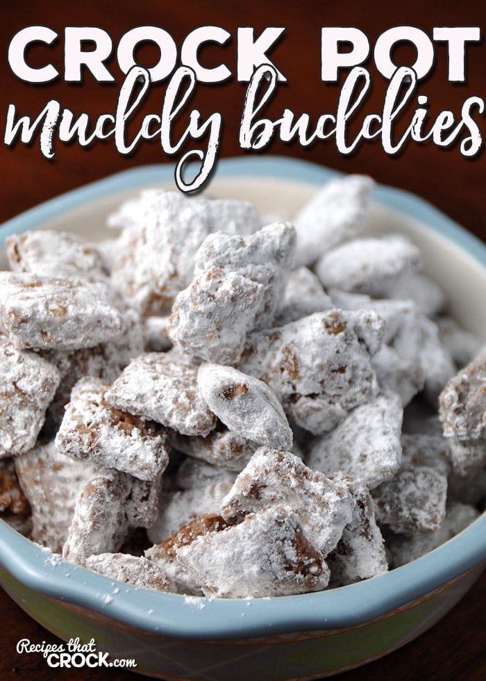 Do you love Muddy Buddies (aka Puppy Chow)? It is a childhood favorite for us and making it in the crock pot is a fantastic way to do it! So I couldn't wait to share with you this recipe for Crock Pot Muddy Buddies!