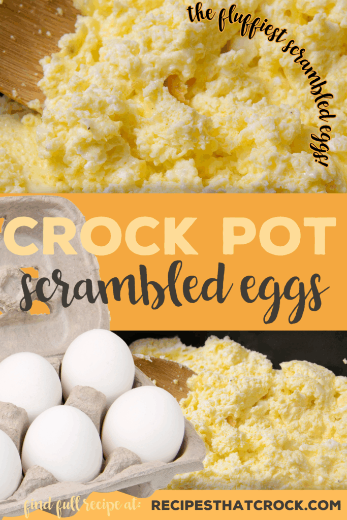 Need an easy way to make scrambled eggs for a crowd? Our Crock Pot Scrambled Eggs Recipe makes the fluffiest flavorful scrambled eggs and your slow cooker does all the work! This recipe is perfect for holiday breakfast or brunch OR to make to reheat for a hot breakfast for the week! Readers regularly call these the best eggs they've had and we agree. This is our go-to tried and true crock pot breakfast recipe on regular rotation!