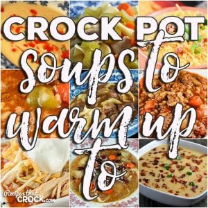 This week for our Friday Favorites we have some awesome Crock Pot Cheesy Vegetable Soup, Low Carb Crock Pot Pizza Soup, Crock Pot Turkey Bean Soup, Crock Pot Easy Cheesy Potato Soup, Crock Pot Minestrone Soup, Crock Pot Chicken Noodle Soup, Crock Pot Turkey Tortilla Soup, Crock Pot Sausage Potato Soup, Crock Pot Steak Mushroom Soup, Crock Pot French Onion Soup, Crock Pot Chicken Wild Rice Soup, Crock Pot Beef Barley Soup, Crock Pot Chicken Pot Pie Soup, Crock Pot Loaded Cheesy Cauliflower Soup, Buffalo Chicken Soup, Crock Pot Steak Soup, Crock Pot Chile Verde Soup and Slow Cooker Stuffed Pepper Soup.