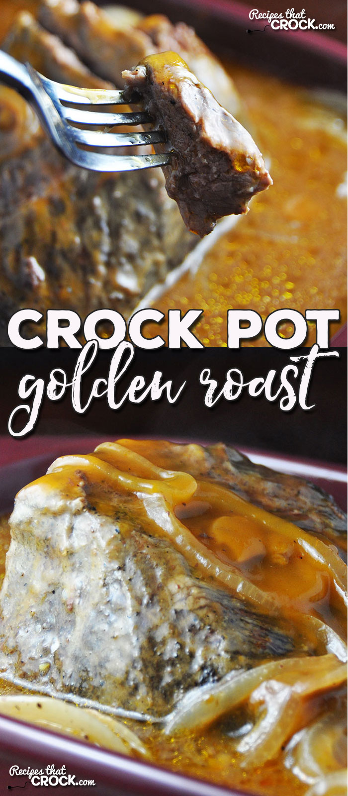 If you love an easy and delicious recipe, then you don't want to miss this Golden Crock Pot Roast. Your friends and family will love the wonderful flavor of the roast and the gravy!