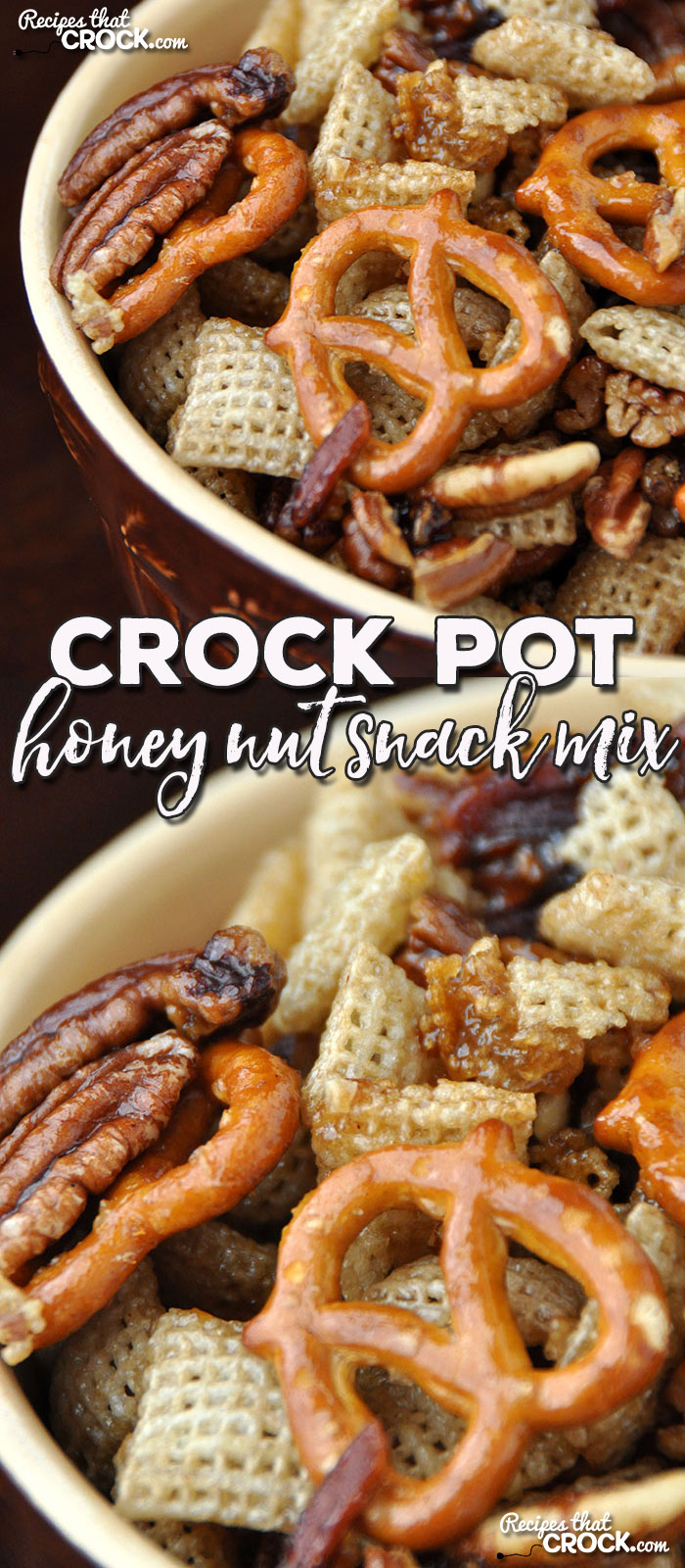 This Crock Pot Honey Nut Snack Mix is sweet with just a hint of salty. Better yet, it is super easy to make! It is sure to be a hit at any party or just to have around the house!