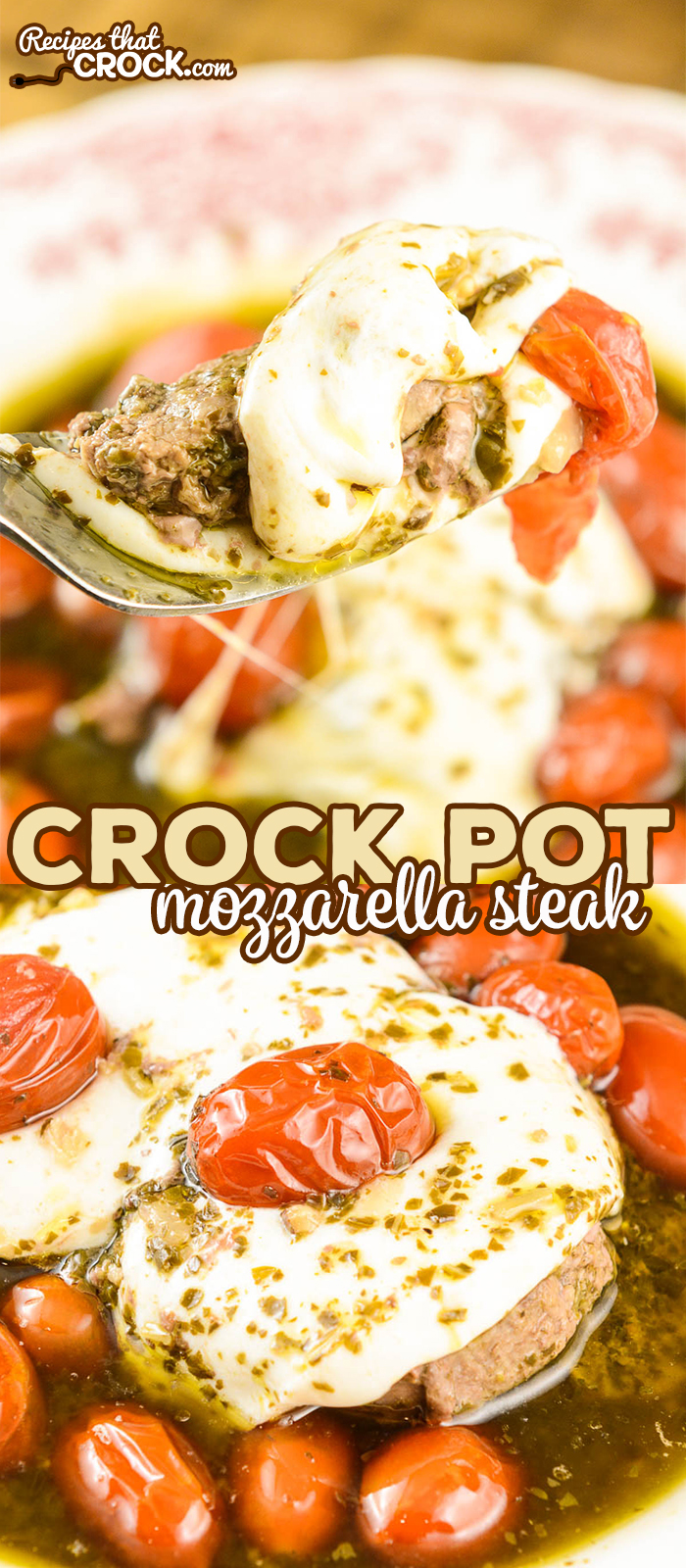 Are you looking for round steak crock pot recipes? Our Crock Pot Mozzarella Steak is an easy way to make a delicious low carb family dinner that even carb lovers enjoy!