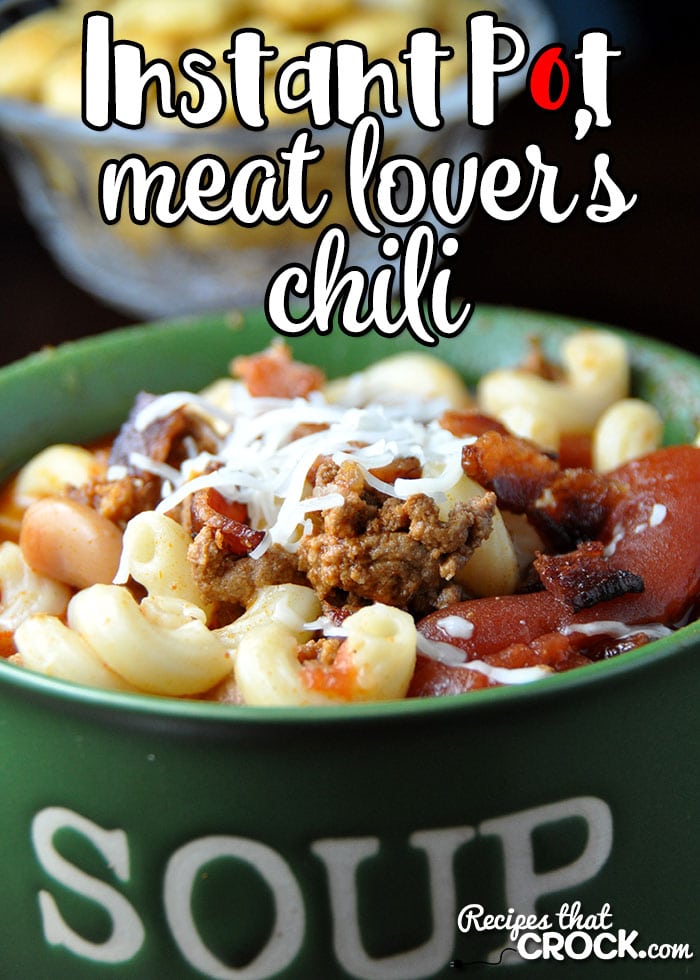 Love our Meat Lover’s Crock Pot Chili, but have no time? This Meat Lover's Instant Pot Chili is the perfect way to have this meal in a fraction of the time!