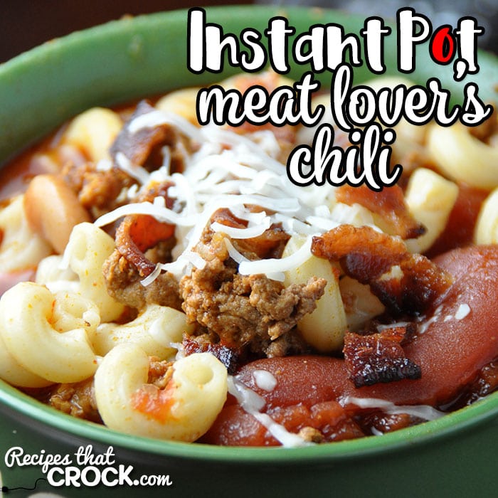 Love our Meat Lover’s Crock Pot Chili, but have no time? This Meat Lover's Instant Pot Chili is the perfect way to have this meal in a fraction of the time!