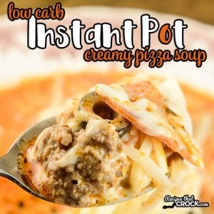 Are you looking for easy instant pot or electric pressure cooker recipes? This Low Carb Instant Pot Creamy Pizza Soup is so easy to toss together and so delicious no one would ever guess it was low carb!