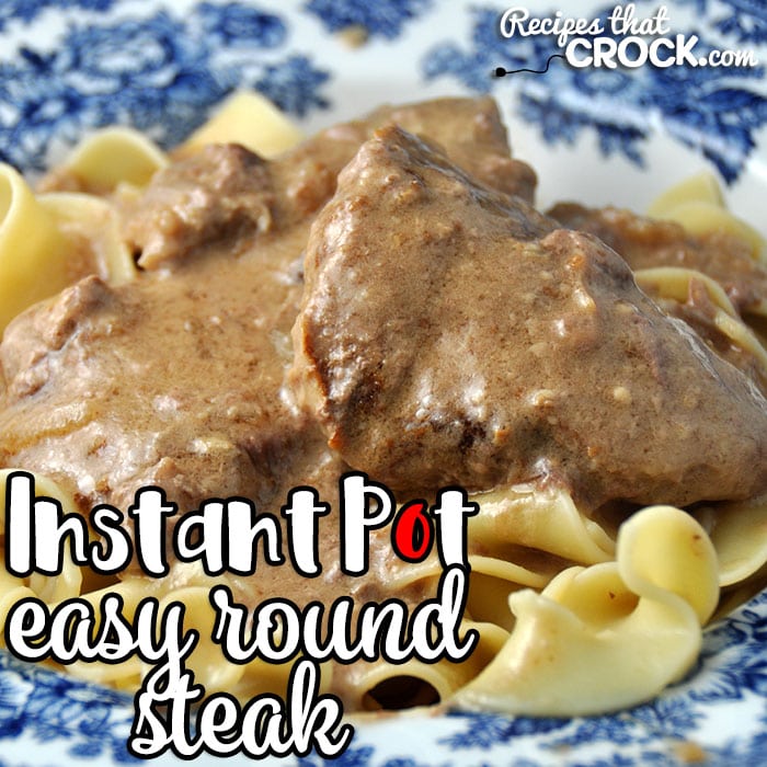 If you are looking for a super easy comfort food recipe that takes less than an hour start to finish, I have you covered. This Easy Instant Pot Round Steak takes a tougher cut of meat and makes it super tender super fast!