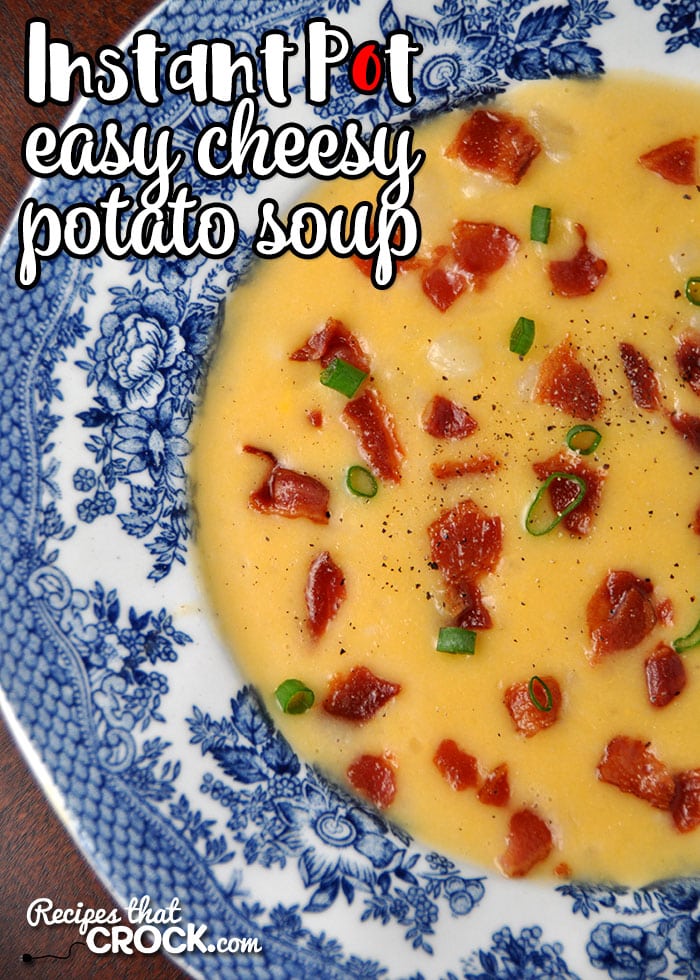 When I made Crock Pot Easy Cheesy Potato Soup, it instantly made my favorite soups list. So the idea of making it into Instant Pot Easy Cheesy Potato Soup, (ask for by one of our readers) sounded great to me!