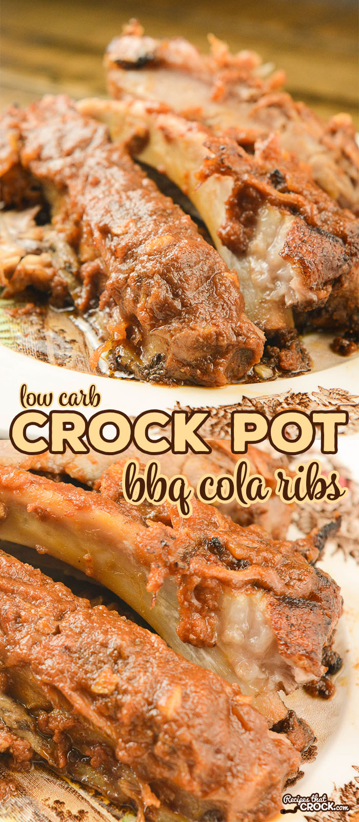 Are you looking for a great low carb bbq rib recipe? Our Low Carb Crock Pot BBQ Cola Ribs have an amazing smoky flavor in a homemade tangy tomato sauce.