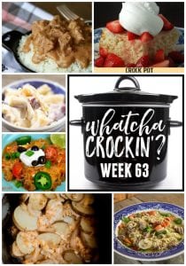 This week’s Whatcha Crockin’ crock pot recipes include Slow Cooker Campfire Potatoes, Ham and Cheese Pasta Bake, Crock Pot Strawberry Shortcake, Instant Pot Beef Ramen Bowls, Crock Pot Low-Carb Taco Lasagna, Slow Cooker Beef Tips and Rice, Slow Cooker Cabbage Kielbasa Soup and more!