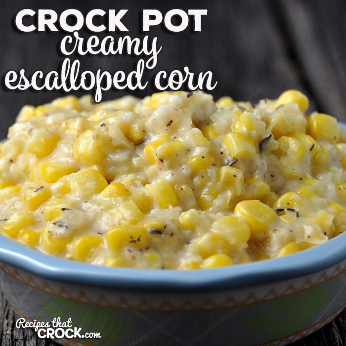 This Creamy Crock Pot Escalloped Corn is easy to make and packed full of flavor! It would be a wonderful addition to your dinner table! 