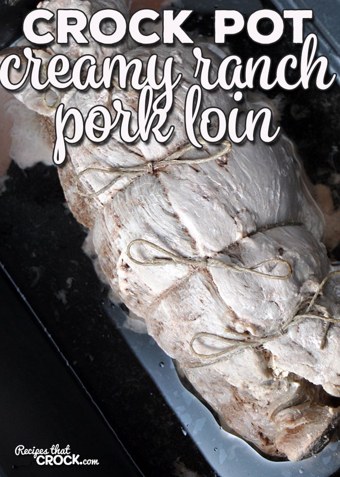 Need an easy recipe to throw together that still looks all fancy? Look no further! This Creamy Ranch Crock Pot Pork Loin is super easy with a little flare!