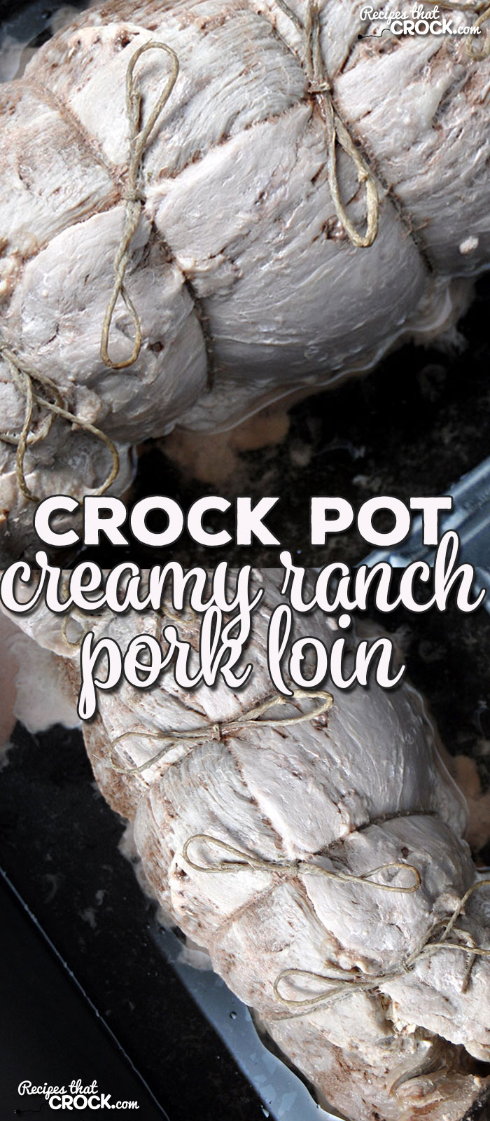 Need an easy recipe to throw together that still looks all fancy? Look no further! This Creamy Ranch Crock Pot Pork Loin is super easy with a little flare!