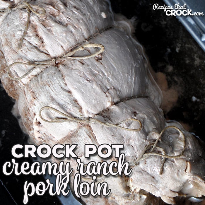 Need an easy recipe to throw together that still looks all fancy? Look no further! This Creamy Ranch Crock Pot Pork Loin is super easy with a little flare!