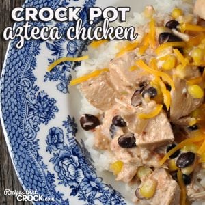 Oh my folks! Do I have a treat for you?! This Crock Pot Azteca Chicken is going to immediately show up on your go-to recipe list! It is easy and delicious!