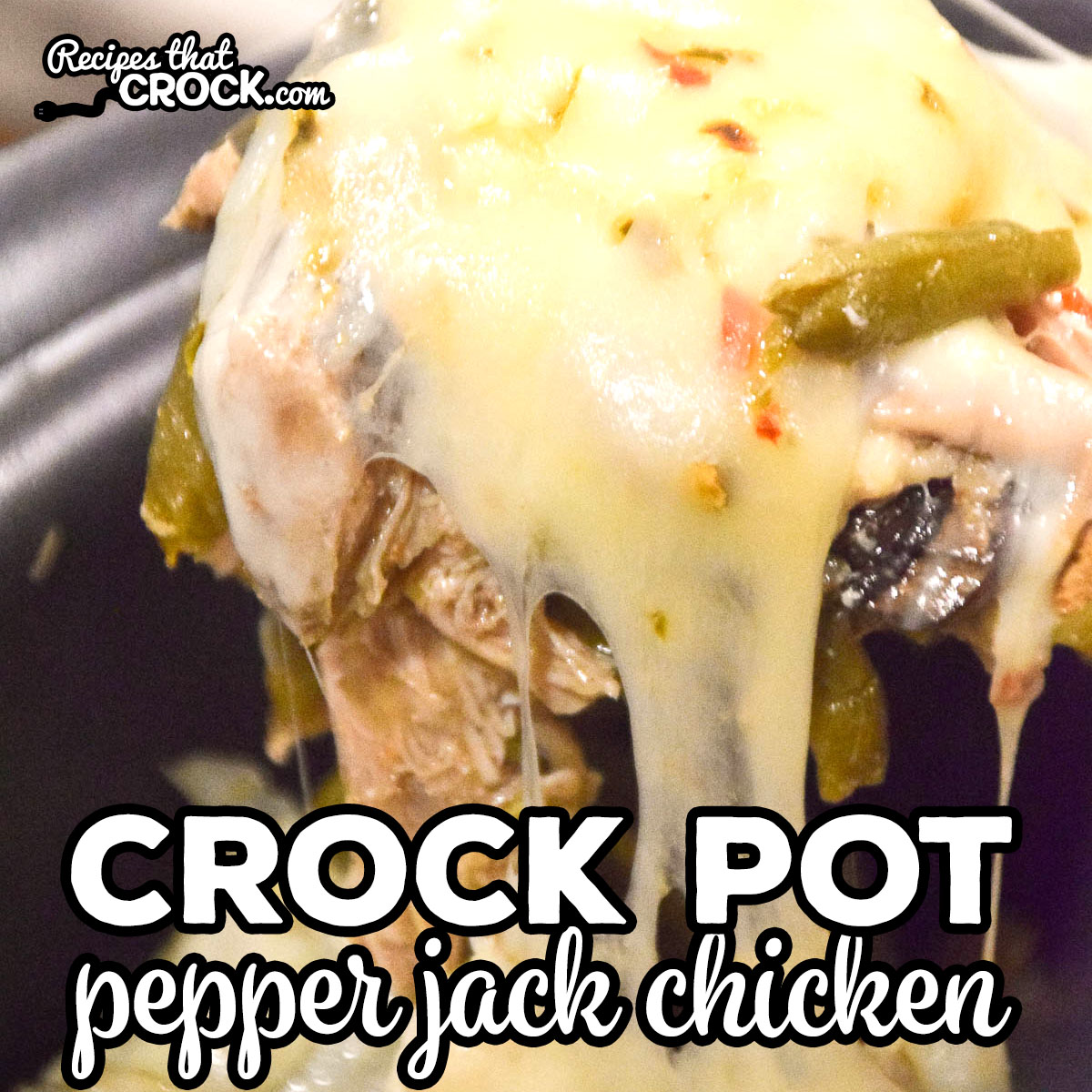 This Crock Pot Pepper Jack Chicken is one of our family's favorite slow cooker dinner recipes. It is a super simple one-pot crock pot meal.