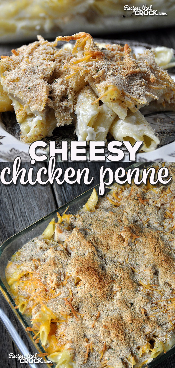 This Cheesy Chicken Penne is a delicious oven recipe that is sure to please every person at your dinner table! (Don't tell, it is easy to make too!)