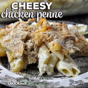 This Cheesy Chicken Penne is a delicious oven recipe that is sure to please every person at your dinner table! (Don't tell, it is easy to make too!)