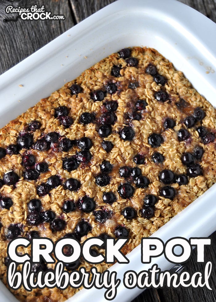 This Crock Pot Blueberry Oatmeal is so delicious and super easy to make. It is sure to make your go-to-breakfast list for when company comes to visit or just to treat your family!