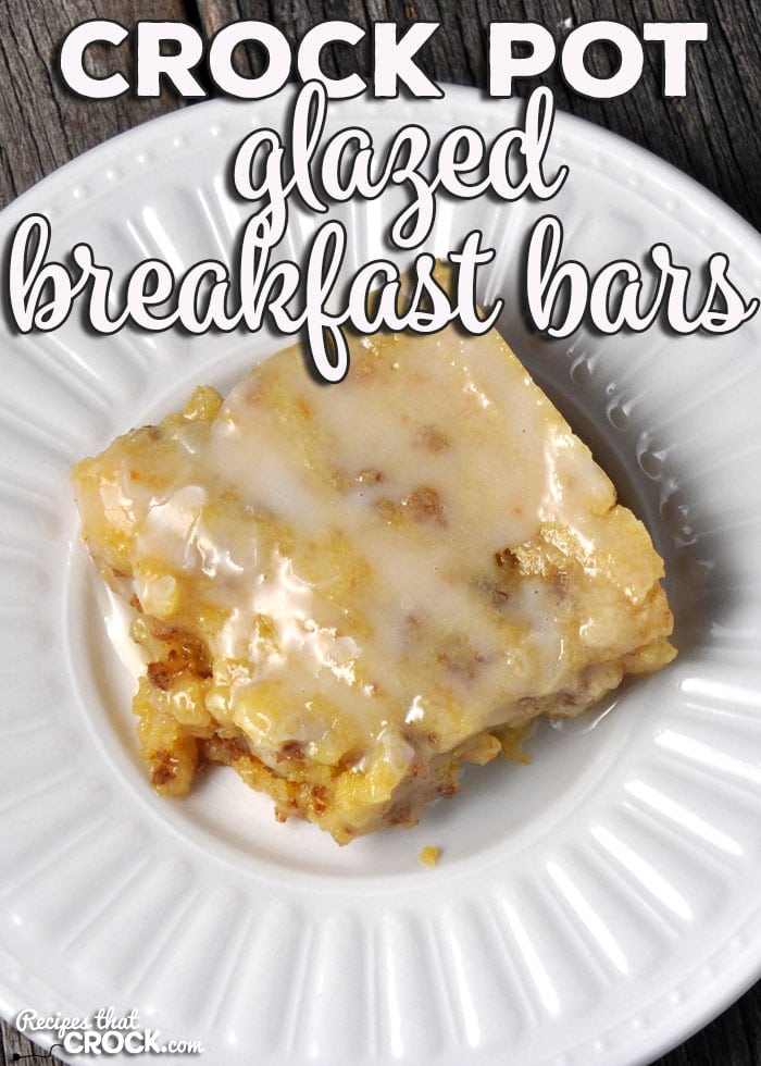 If you are looking for a make-ahead treat that will give you breakfast all week, then you don't want to miss this Crock Pot Glazed Breakfast Bars recipe!