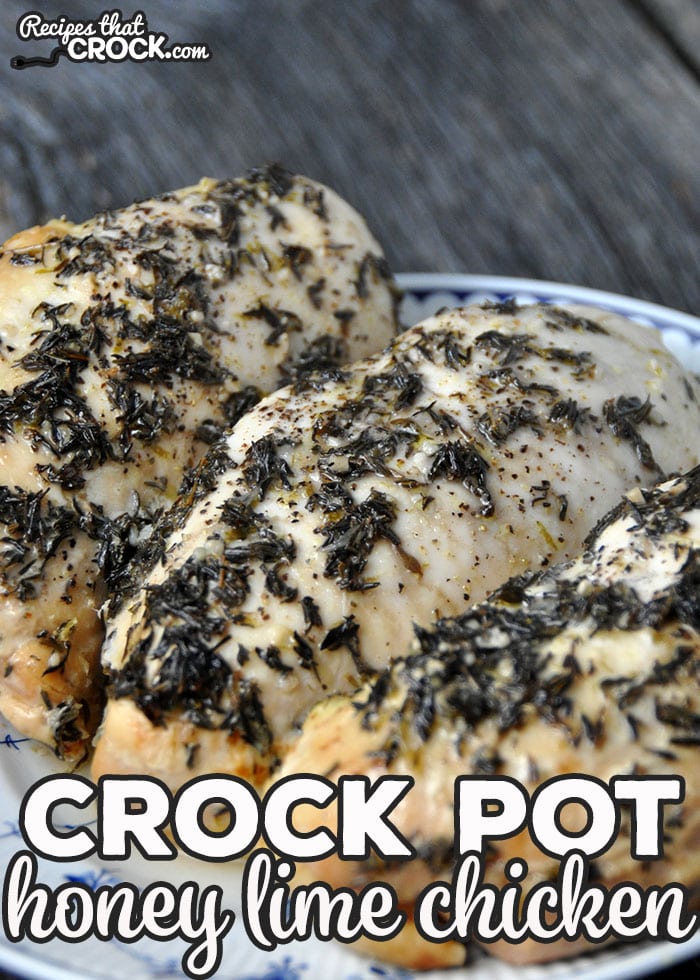 Do you love chicken, but get tired of the same 'ol, same ol'? Well do I have a treat for you! This Crock Pot Honey Lime Chicken is so delicious and packed full of flavor!ย