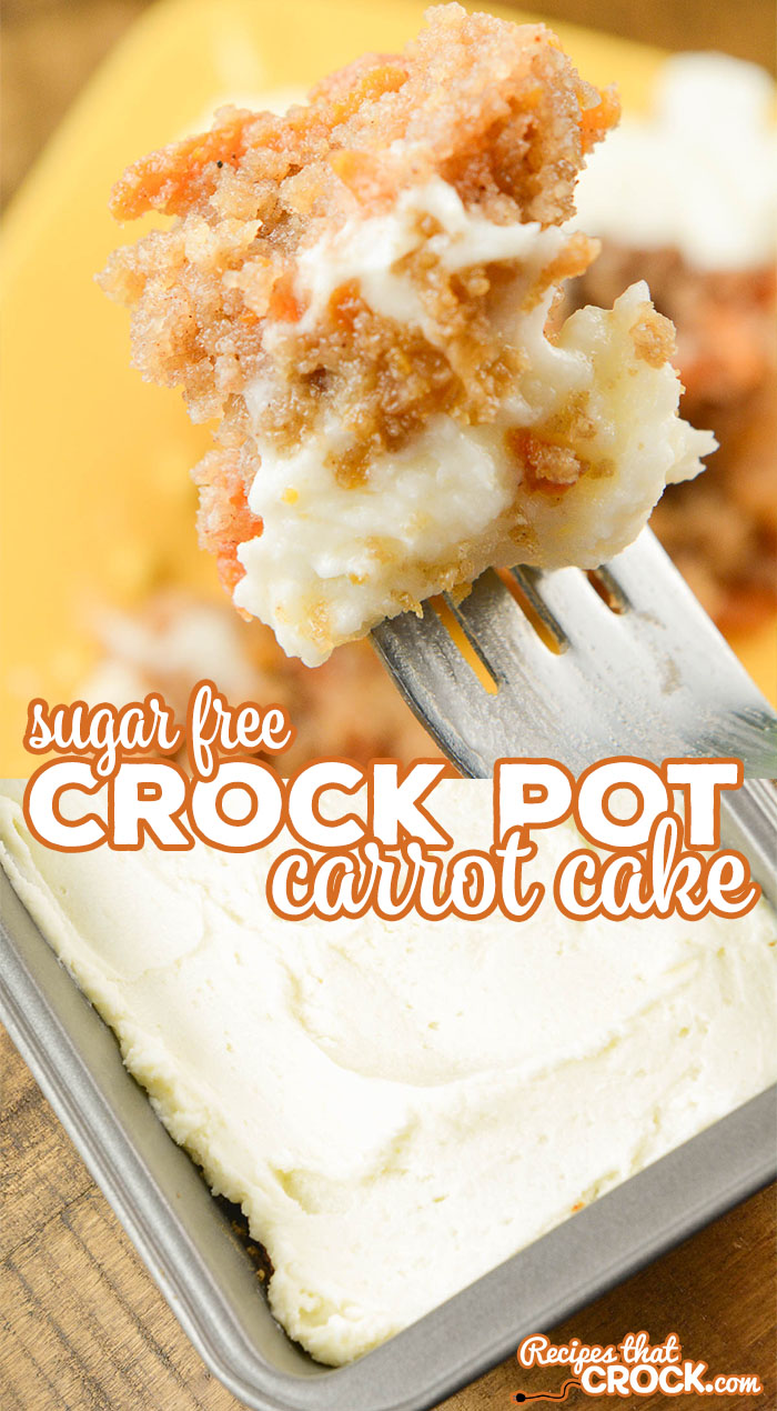 Do you love Carrot Cake but need a sugar free alternative? Our Sugar Free Crock Pot Carrot Cake is low carb and absolutely decadent. The sugar free cream cheese frosting is the perfect topping for this moist and delicate cake.