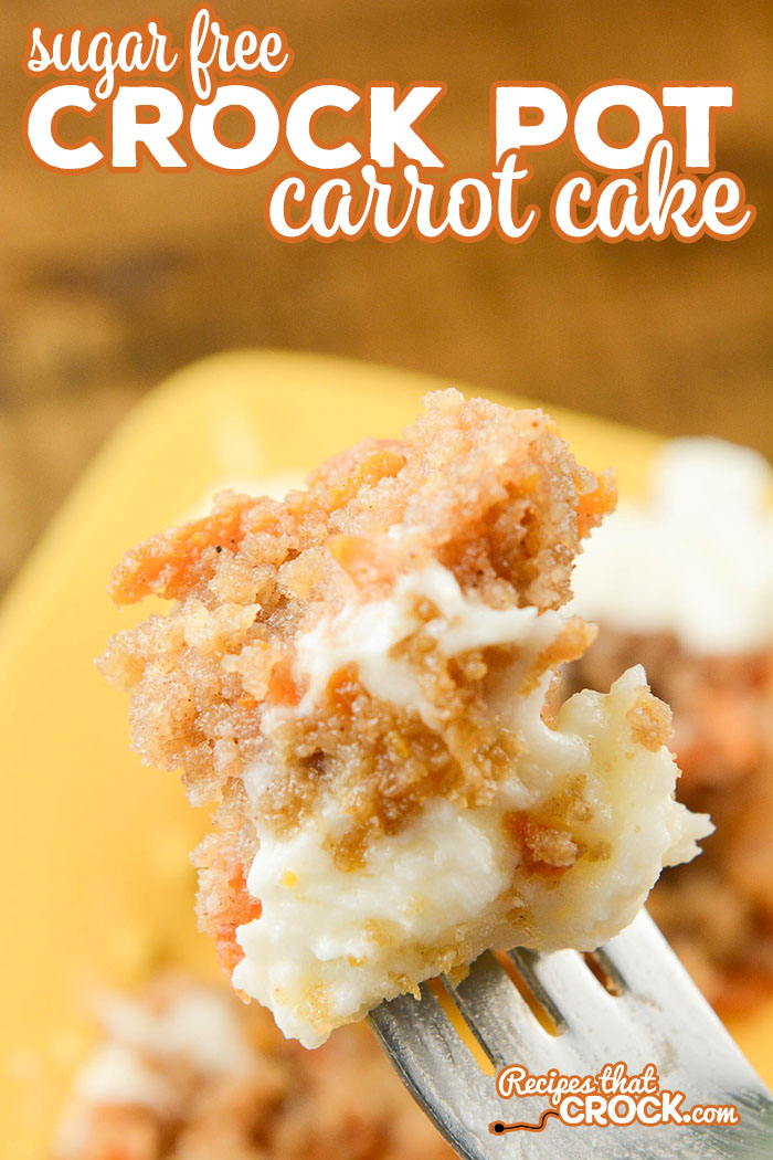 Do you love Carrot Cake but need a sugar free alternative? Our Sugar Free Crock Pot Carrot Cake is low carb and absolutely decadent. The sugar free cream cheese frosting is the perfect topping for this moist and delicate cake.