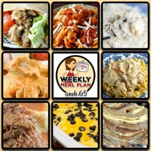 This week's weekly menu features Crock Pot Ranch Chicken Wraps, Cheesy Salsa Crock Pot Chicken Rice, Crock Pot Split Pea Soup, Slow Cooker Pepperoni Pizza Penne, Crock Pot Chicken Enchiladas, Crock Pot Steakhouse Loaded Potatoes, Crock Pot Red Gravy Pot Roast, Crock Pot Parmesan Broccoli Cauliflower, Crock Pot Pork Chop Delight, Creamy Crock Pot Corn, Slow Cooker Sausage Gravy, Crock Pot Marble Brownies and Crock Pot Chili Cheese Dip.