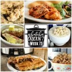 This week’s Whatcha Crockin’ crock pot recipes include Slow Cooker Cheesy Ravioli Casserole, Creamy White Chicken Chili, Tender Crock Pot Spare Ribs, Crock Pot Creamy Mississippi Beefy Mac, Crock Pot Ranch Pork Chops, Instant Pot Cinnamon Raisin Oatmeal, Pressure Cooker Country Style Ribs and more!