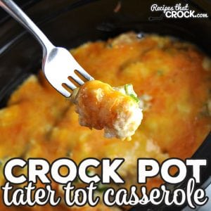 When you bring something to a potluck, you want everyone to be able to enjoy it. Nothing better than bringing home an empty dish! This Crock Pot Tater Tot Casserole is sure to be gobbled right up!