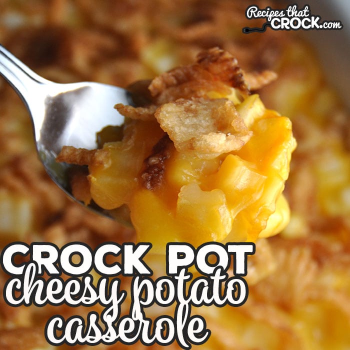 This Crock Pot Cheesy Potato Casserole recipe is not only super easy, it is a sure-fire crowd pleaser! Everyone is going to want the recipe!