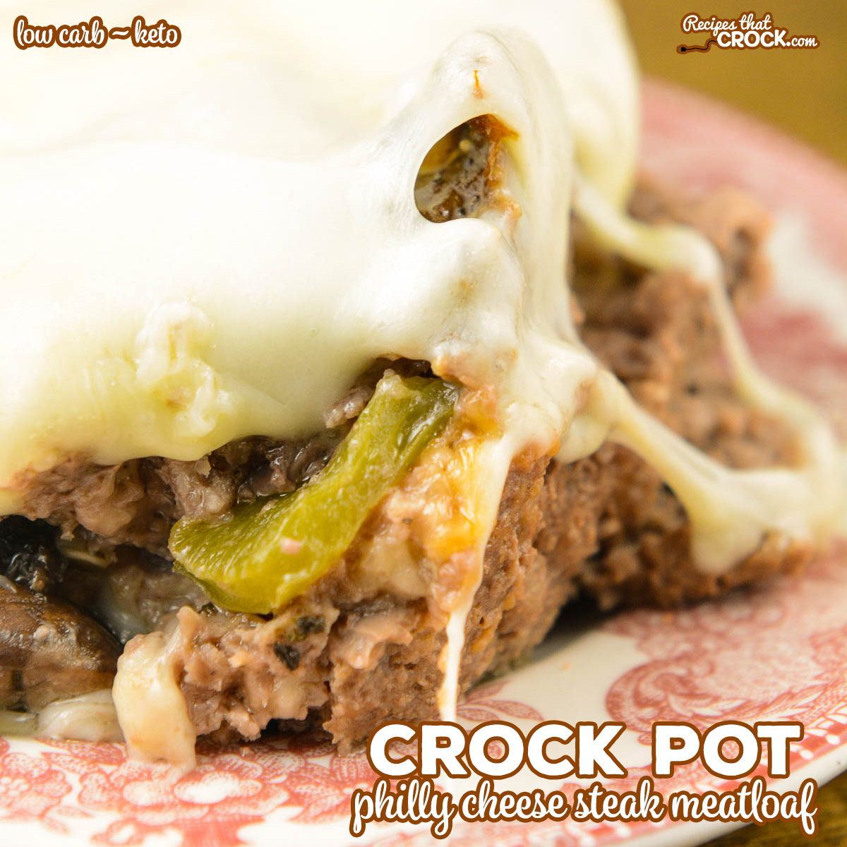 Do you love Philly Cheese Steaks? Our Crock Pot Philly Cheese Steak Meatloaf has the flavor of your favorite sandwich in a low carb meatloaf!