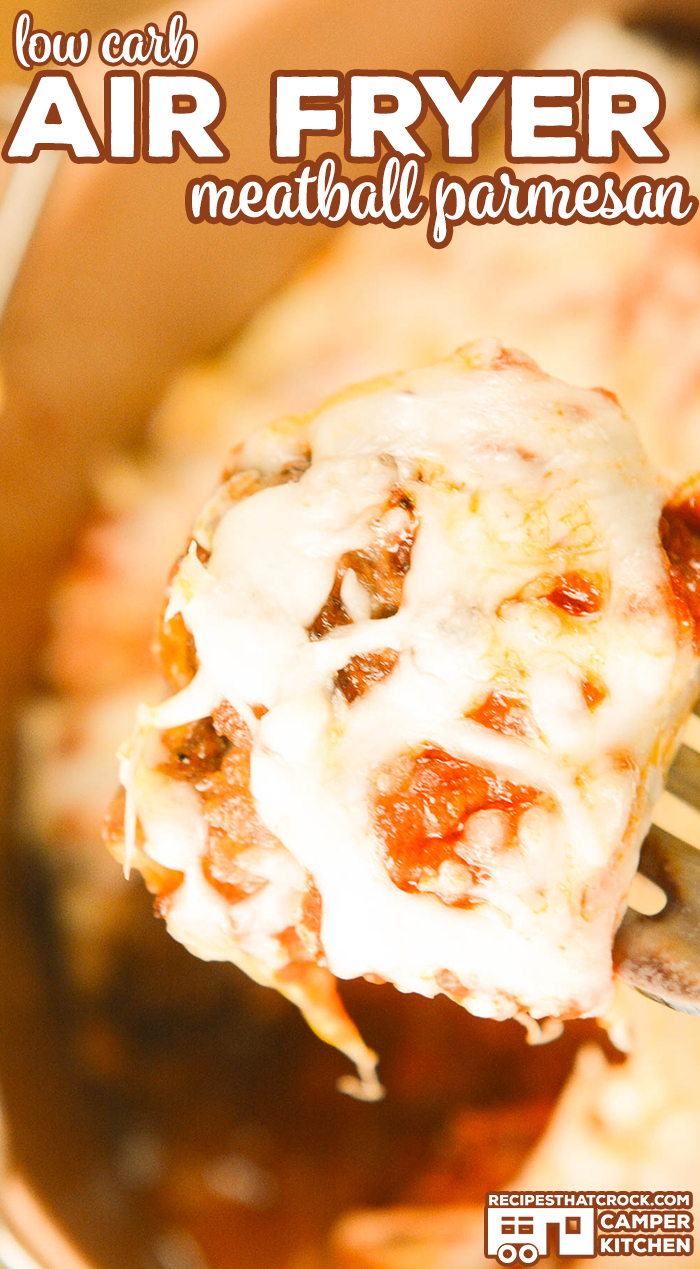 Are you looking for an easy way to make homemade meatballs? Our Air Fryer Meatballs are quick and simple to make AND our air fryer recipe is low carb! Eat them as is or make them into Low Carb Air Fryer Meatball Parmesan. Yum!