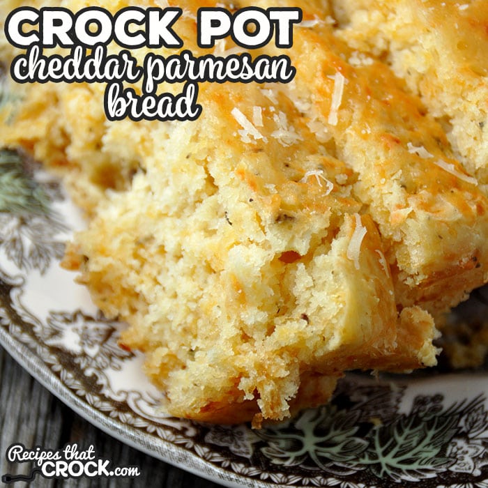 If you love Cheddar Biscuits, like those served at Red Lobster, then you are gonna fall in love with this Crock Pot Cheddar Parmesan Bread instantly!