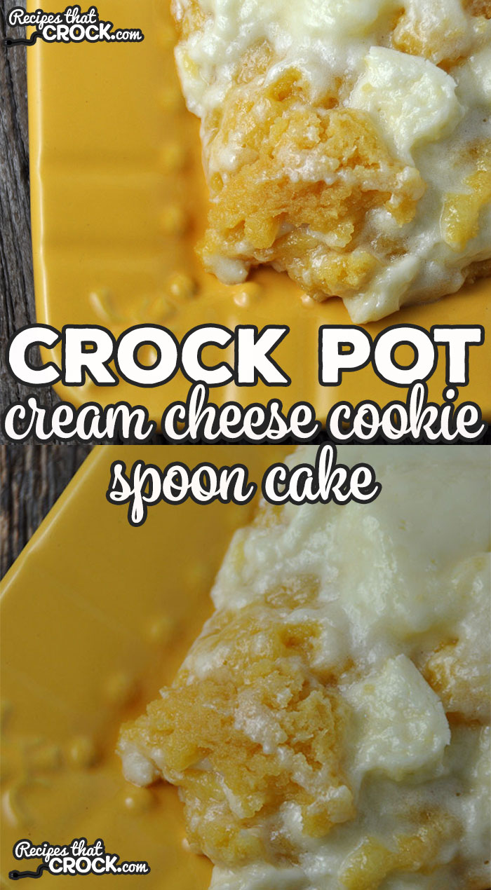 If you like cookies and cream cheese, you will absolutely love this Crock Pot Cream Cheese Cookie Spoon Cake! It is easy and delicious!