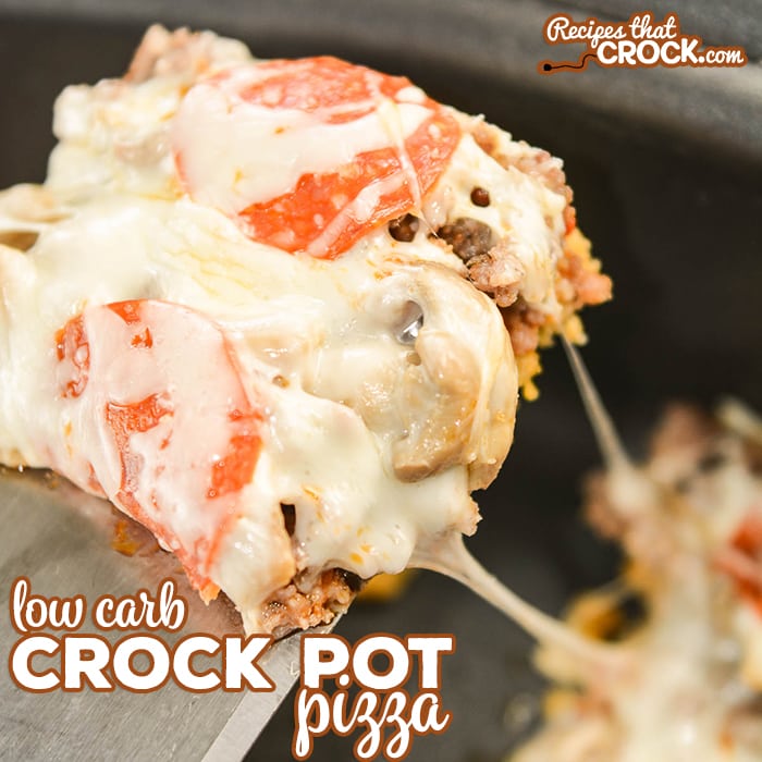 Are you looking for an easy crock pot pizza recipe? We love this recipe for Crock Pot Pizza with a low carb option! We make it all the time.