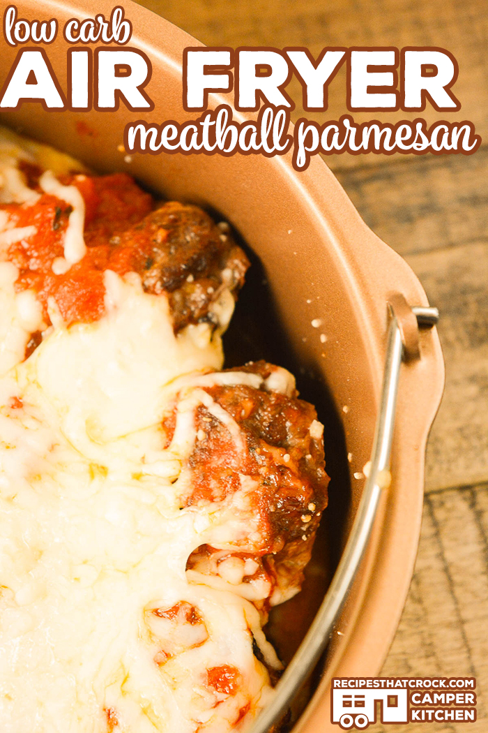 Are you looking for an easy way to make homemade meatballs? Our Air Fryer Meatballs are quick and simple to make AND our air fryer recipe is low carb! Eat them as is or make them into Low Carb Air Fryer Meatball Parmesan. Yum!