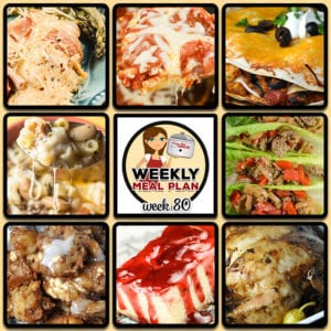 This week's weekly menu features Crock Pot Bacon Parmesan Chicken Dinner, Crock Pot Chicken Tostada Pie, Olive Garden Pasta Fagioli Crock Pot Copycat Recipe, Crock Pot Scalloped Potatoes and Ham, Crock Pot Pizza with Mac and Cheese Crust, Crock Pot Lettuce Wraps, Crock Pot Mississippi Whole Chicken, Low Carb Crock Pot Cheesecake, Crock Pot Hot Crab Dip and Cream Cheese Cinnamon Roll Crock Pot Casserole.