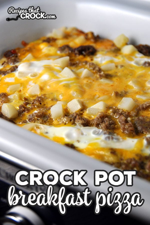 Do you love breakfast pizza? Well now you can have a breakfast pizza whether you have an oven handy or not with this Crock Pot Breakfast Pizza recipe!