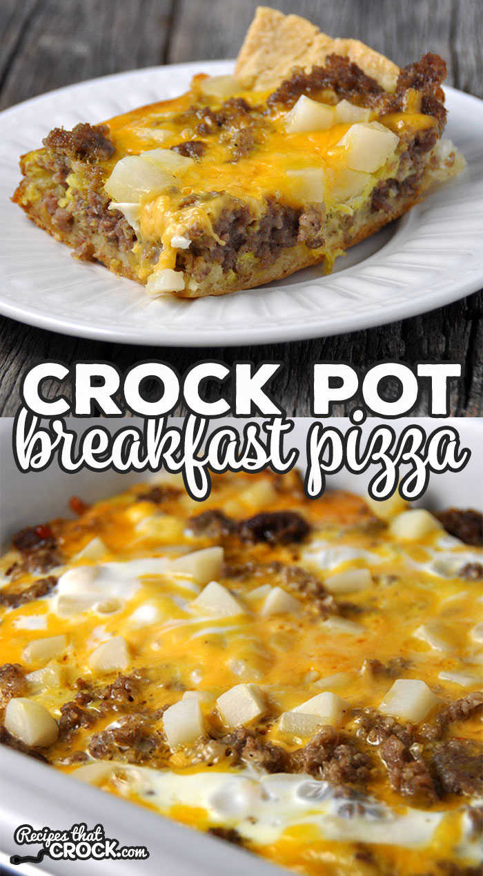 Do you love breakfast pizza? Well now you can have a breakfast pizza whether you have an oven handy or not with this Crock Pot Breakfast Pizza recipe!